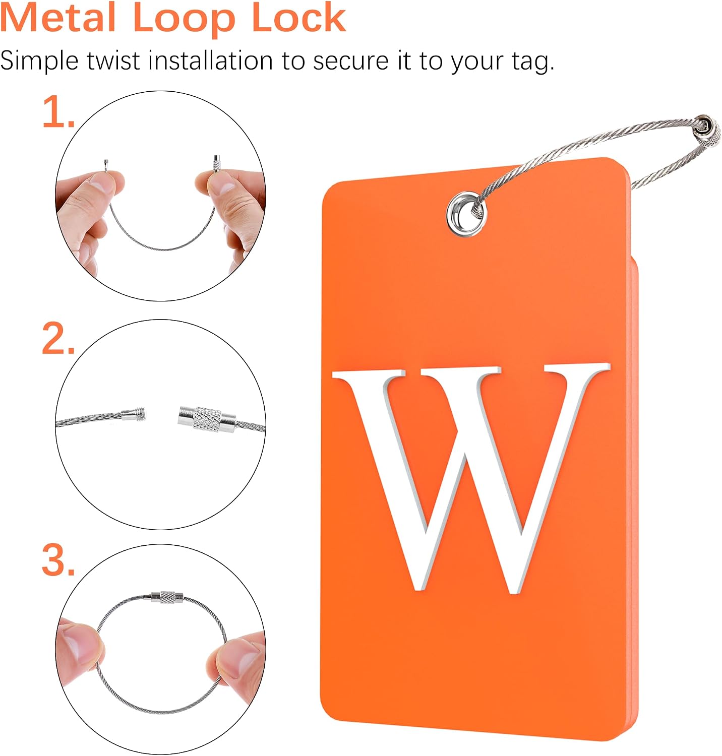 Gostwo 2 Pack Initial Luggage Tags for Suitcases Airplane Travel Essentials image 3