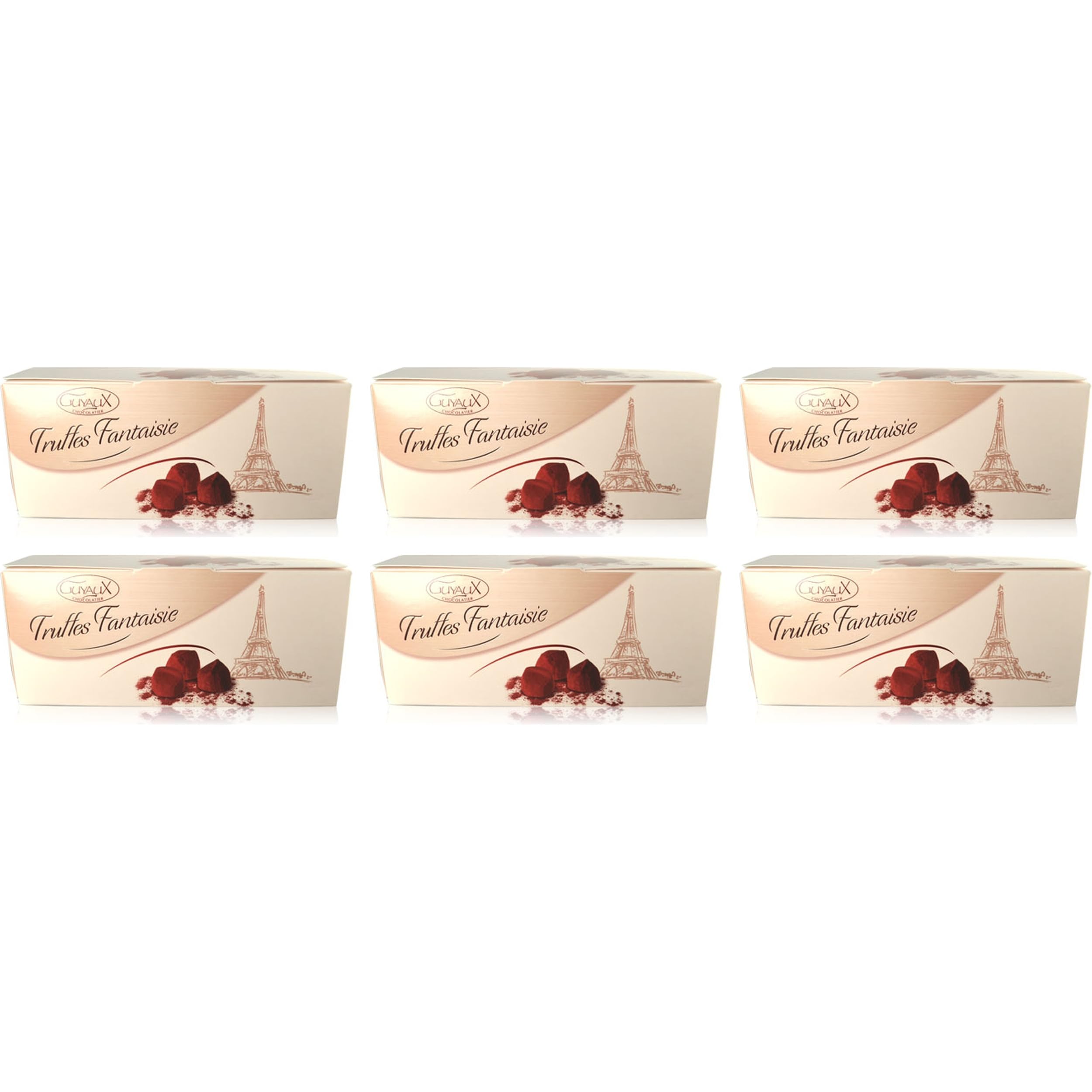 GUYAUX Kakaokonfekt mit feinstem Kakaopulver Frankreich inkl. FeinWert E-Book (6 x 250g)