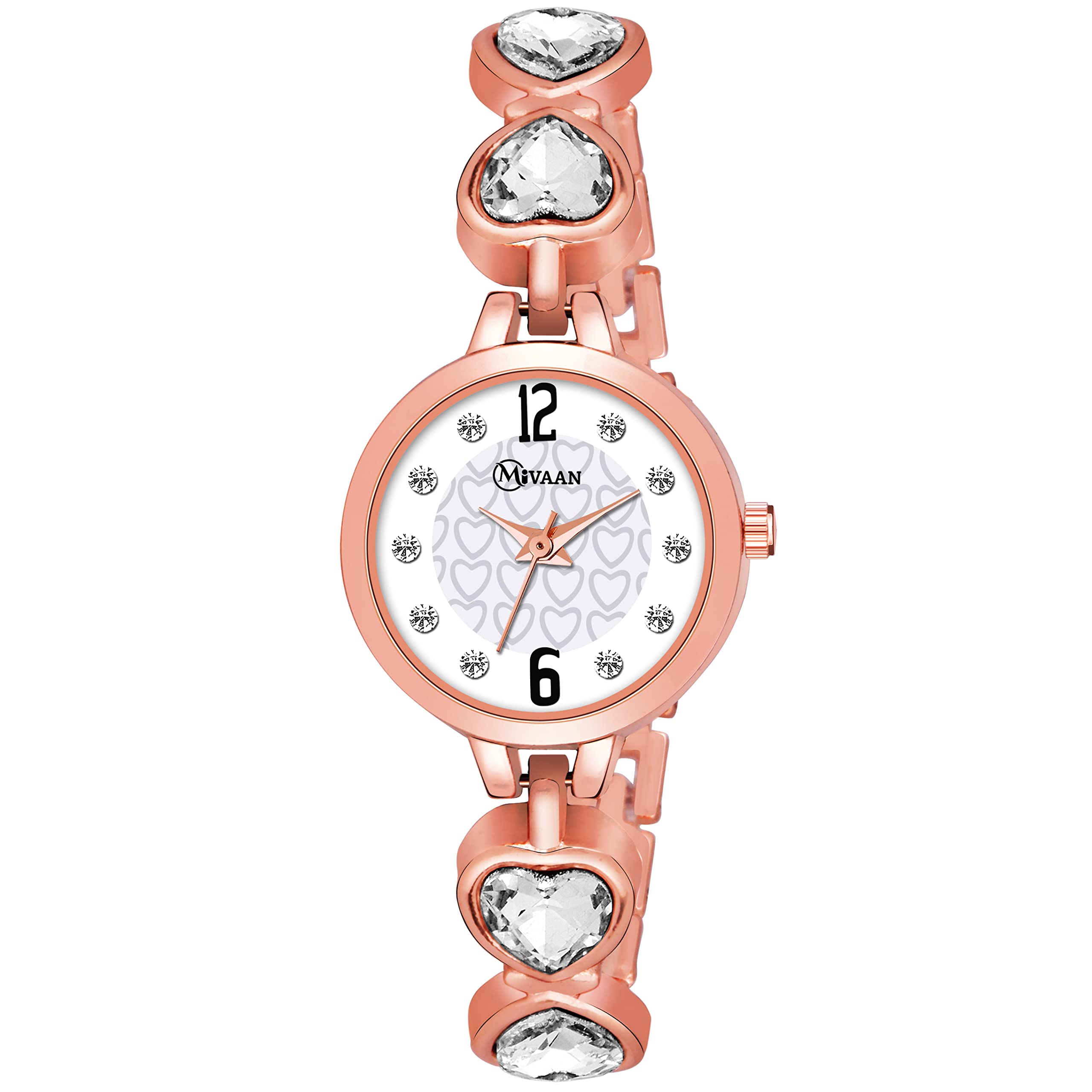 MIVAAN Belt Womens and Girls Watch Hard Design Crystal Analog White Dial Beautiful Design| Sport, Casual, Fashion, Luxury, Party-Wear, Wrist, Weeding Kids Watches for Girls Women (Pack of 1, Pink) (B09VSS7DPL) Amazon Price History, Amazon Price Tracker