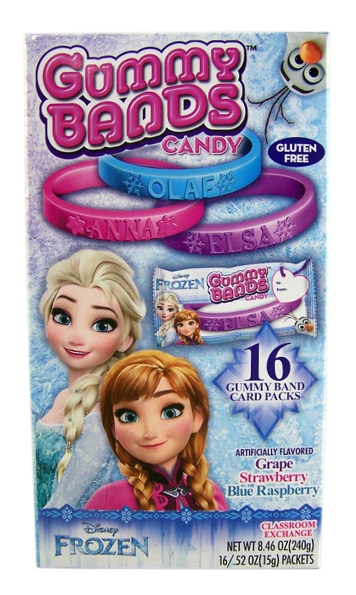 Disney Frozen Valentines Day Gummy Bands Candy Friendship