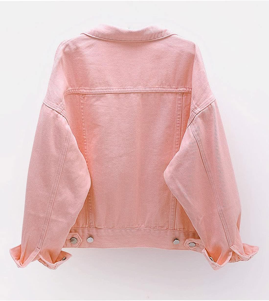 Women's Denim Cotton Button Closed Long Sleeve Solid Color Jacket With Pockets - Image 2