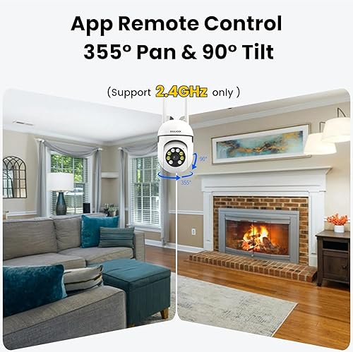 Miniatura 2 de Cámaras de seguridad inalámbricas para interiores, cámaras WiFi para seguridad en el hogar, alarma de luz de seguimiento automático y visión