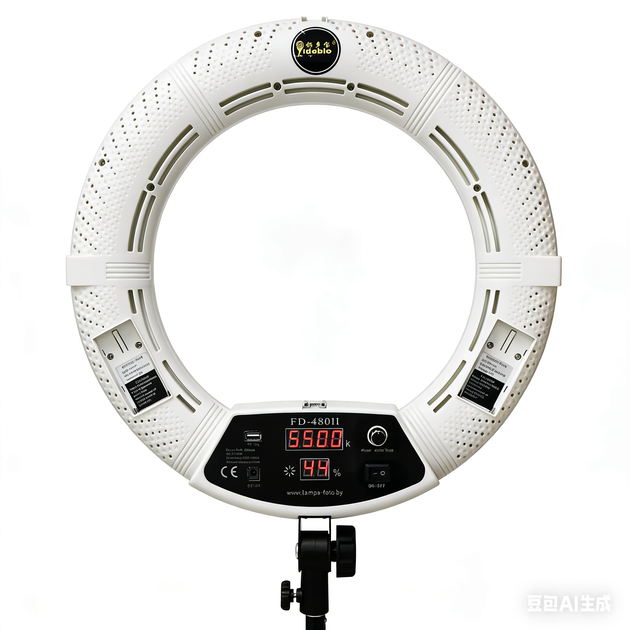 FD480 Digitaler Bildschirm LED Ringleuchte Licht Set:18 Zoll 96W Dimmbare LED-Ringlicht Lampenstativ für YouTube Vine Self-Porträt der Videoaufnahme