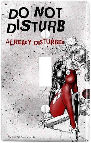 GRAPHICS & MORE Harley Quinn Already Disturbed Plastic Wall Decor Toggle Light Switch Plate Cover