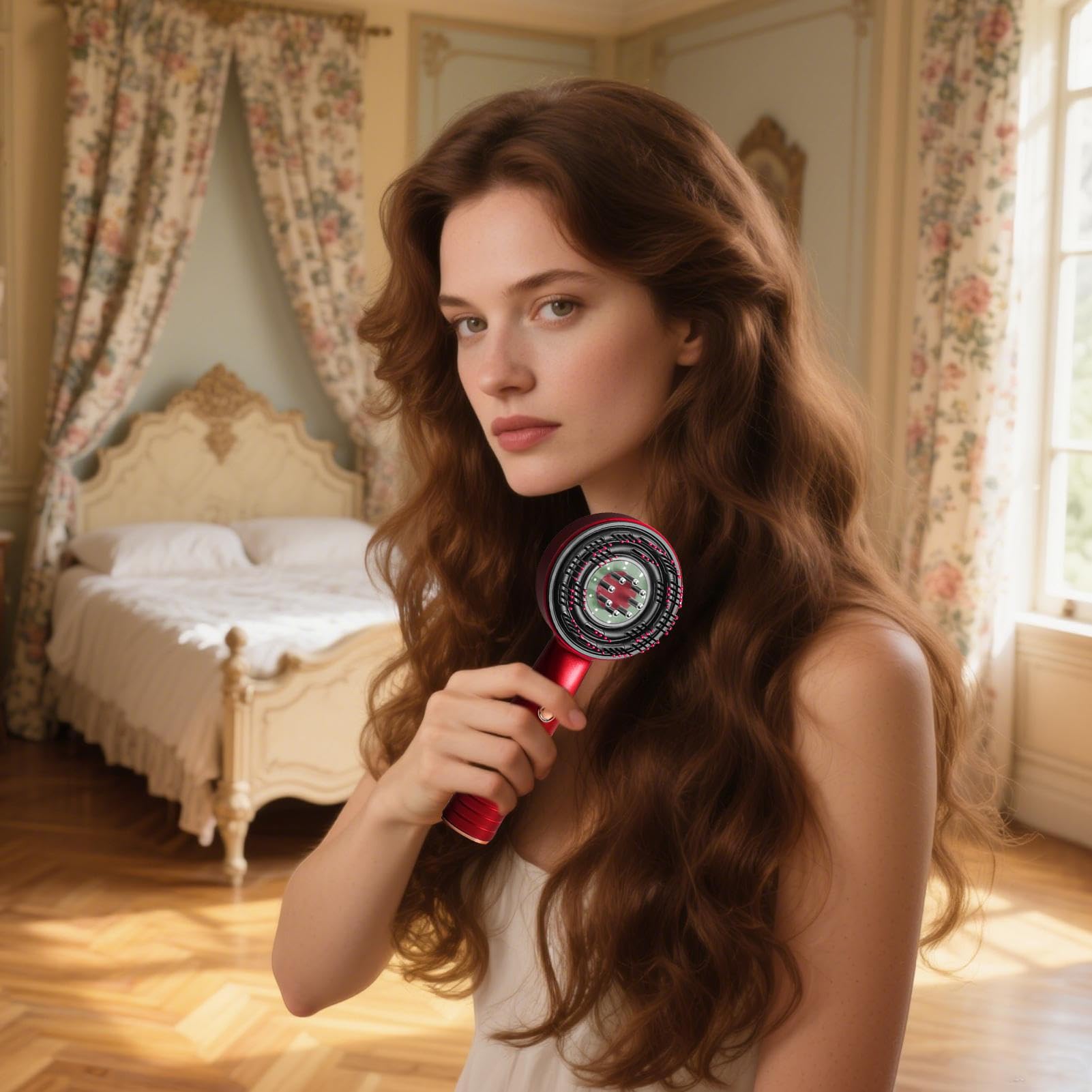 Stimulateur Cuir Chevelu Pousse Cheveux - Exfoliant Capillaire et Outil de Massage - Brosse à Tête Combinée Étanche Rechargeable pour Soins Personnels Hommes Soutien Repousse Voyage Maison
