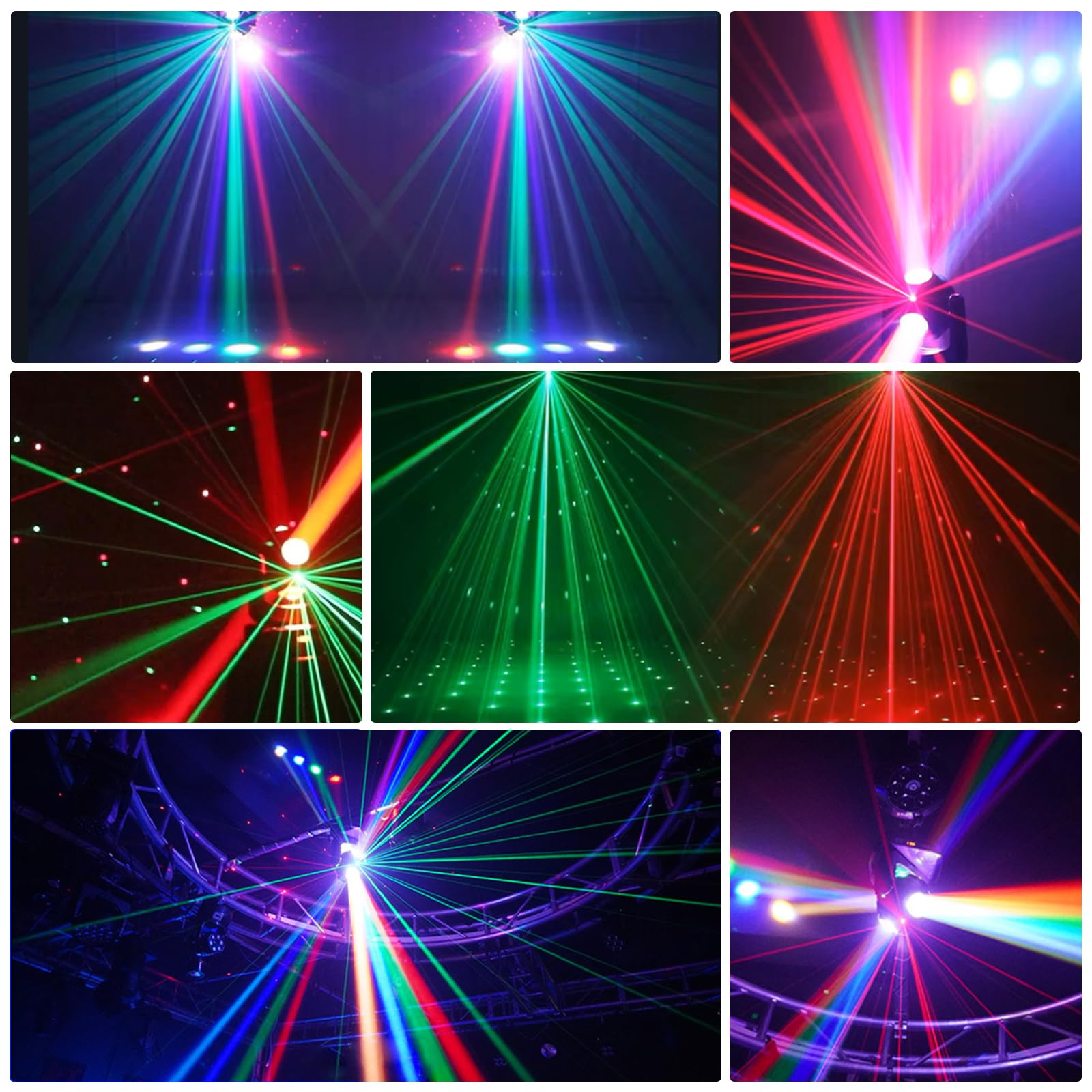 DJ-Party-Lichter, 100-W-Moving-Head-Licht mit Beam-Effekt-Scan-Licht, unendlich drehbare DJ-Lichter mit aktiviertem Ton für Hochzeits-DJ-Partys und Live-House
