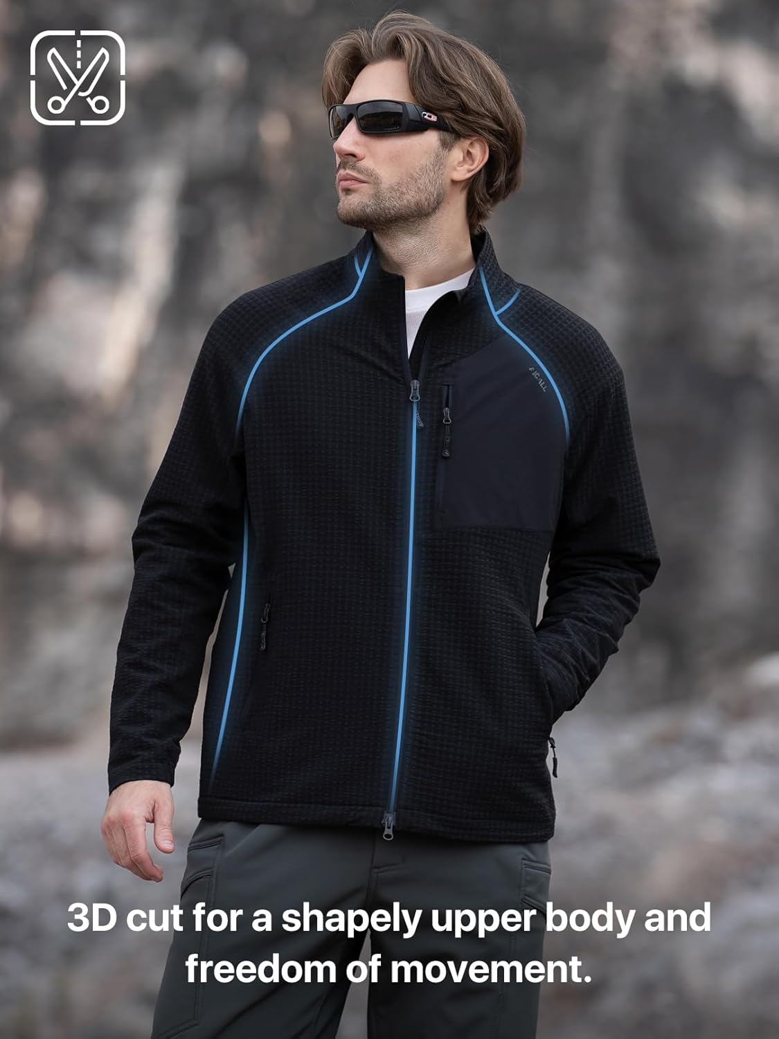 Mens Lightweight Windbreaker Hiking Softshell Jacket Water-resistant Full Zip Hoodies Golf Jackets - Image 7