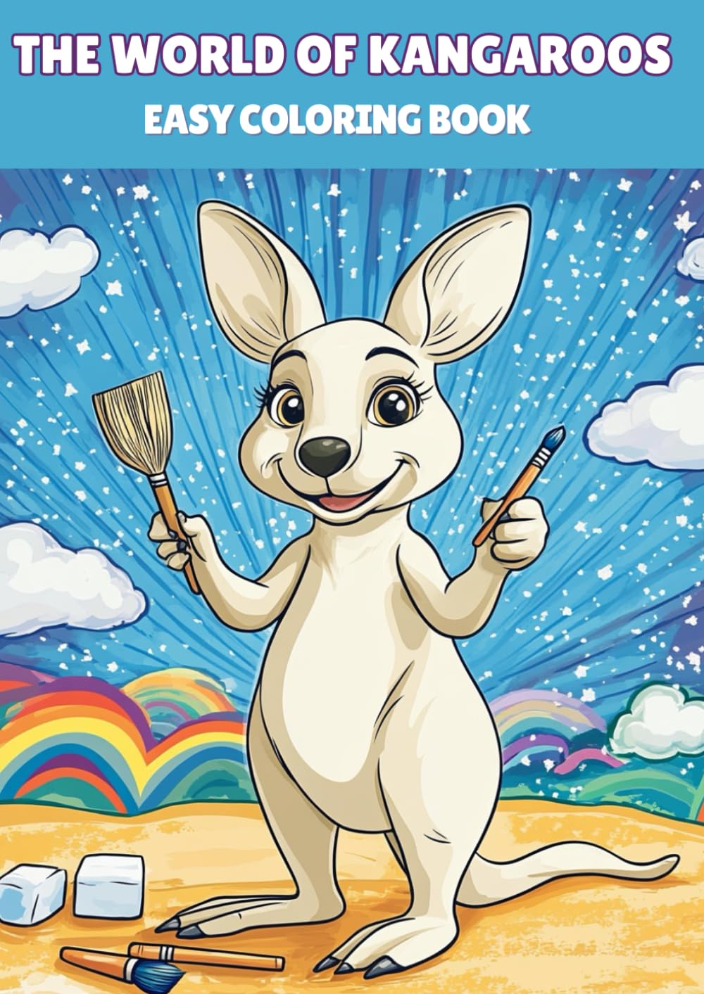 The World of Kangaroos: Easy Coloring Book: How to spark kids creativity and imagination (Children`s Coloring Book)