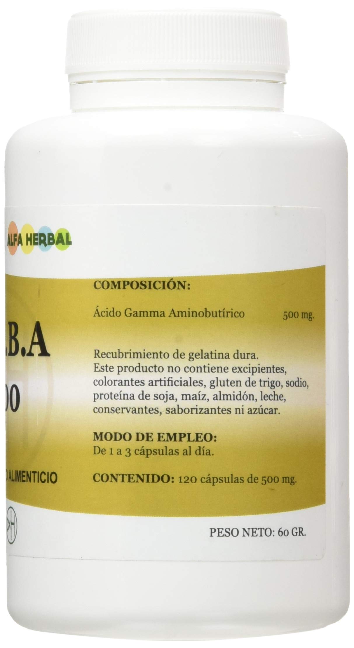 Gaba 500Mg. 120Cap. 500 g