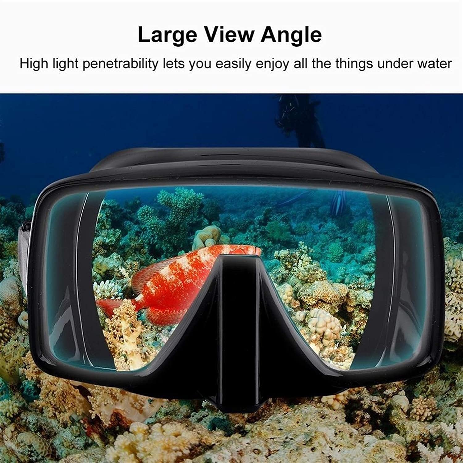 Tauchmasken, Schnorchelmaske, Antibeschlag-Silikon-Unterwasser-Schwimmbrille, HD, Nicht polarisierte Taucherbrille, Schwimmausrüstung für Erwachsene