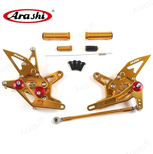 Miniatura 125 de Arashi reposapiés para motocicleta, accesorios ajustables, juego de reposapiés traseros Negro