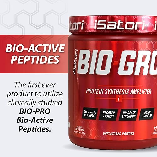 Miniatura 6 de Amplificador de síntesis de proteínas iSatori Bio-GRO - Construye músculo magro velocidad de recuperación y aumento de la fuerza - Péptidos ricos en