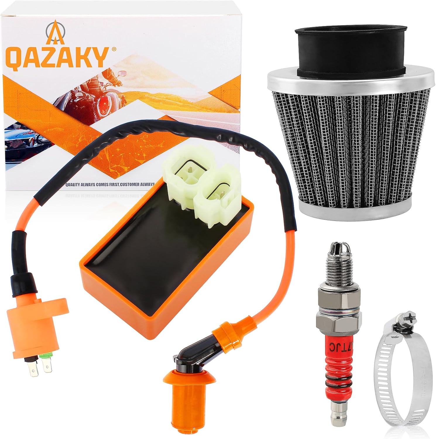 Performance Ignition Coil CDI Spark Plug for GY6 50cc-90cc 110cc 125cc 150cc 4-stroke Engine Scooter ATV Go Kart Moped Quad Motorcycle Pit Dirt Racing Bike 139QMB 152QMI 157QMJ
