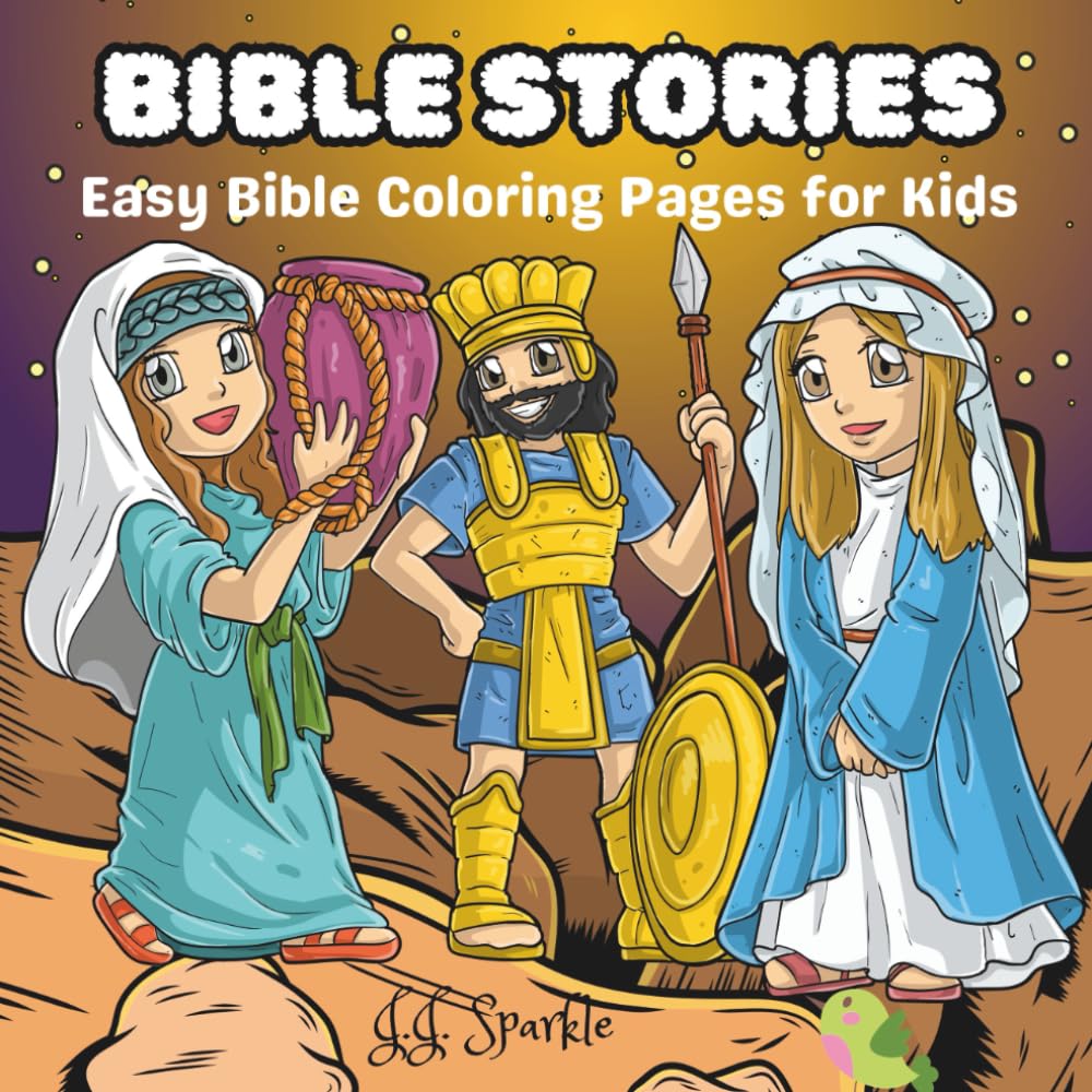 Bible Stories: Easy Bible Coloring Pages for Kids