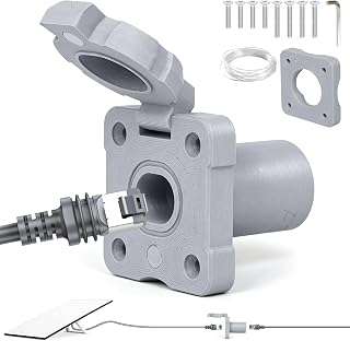 Starlink Waterproof RJ45 Pass Through Wall Socket Kit for Gen 3/4: CAT6 Ethernet Female to Female ASA Bulkhead Connector for RV Boat Trailer & Off-Grid Setup, Magnetic Sealed Cap, Built to Last Longer