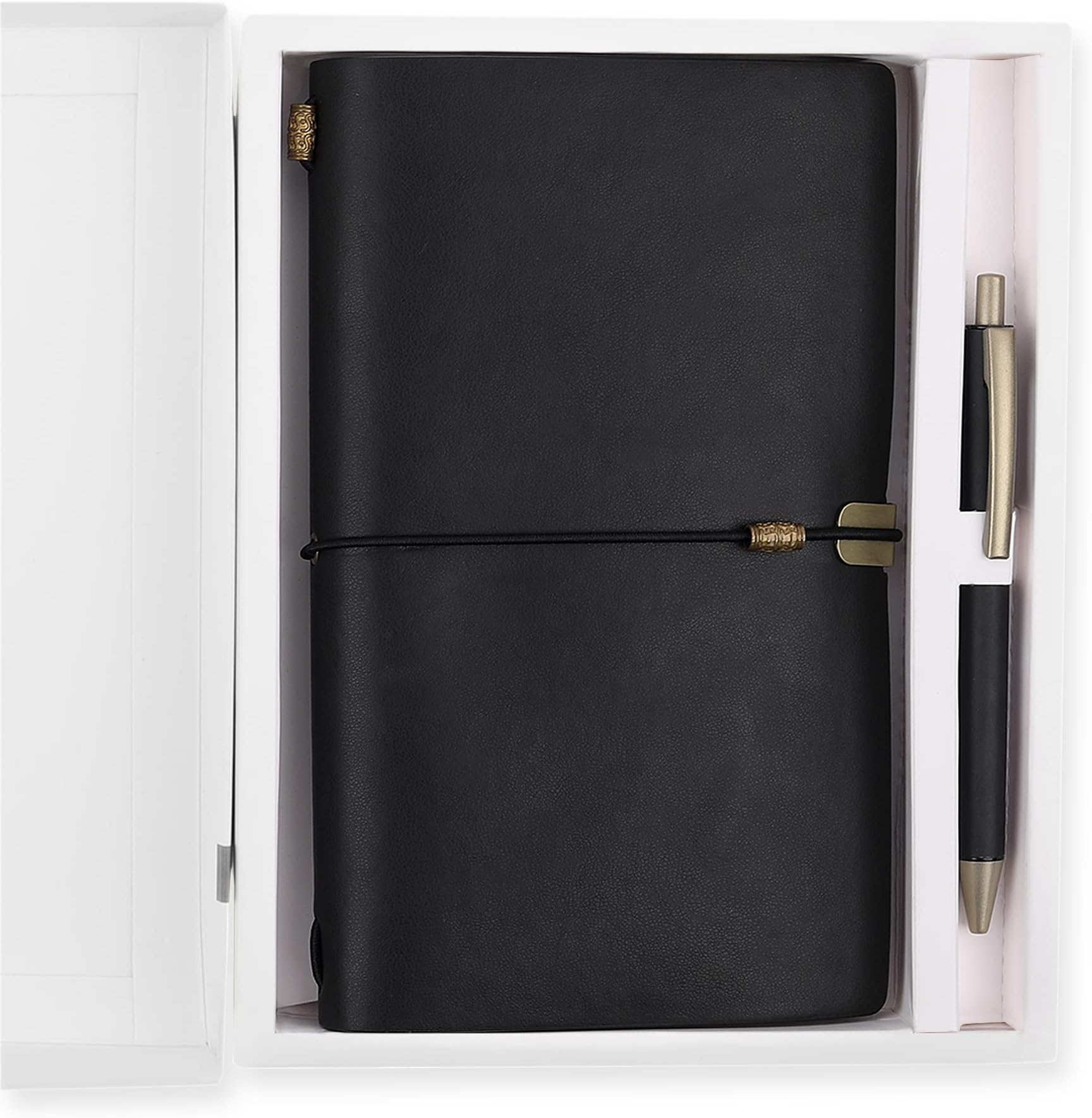 FABULASTIC 2 in 1 Corporate Gift Set with Journal Diary & Metal Pen | Combo Gift Set for Boyfriend/Husband/Friend/Father/Son/Boss, Birthday Gift for Men Special Unique (Black)