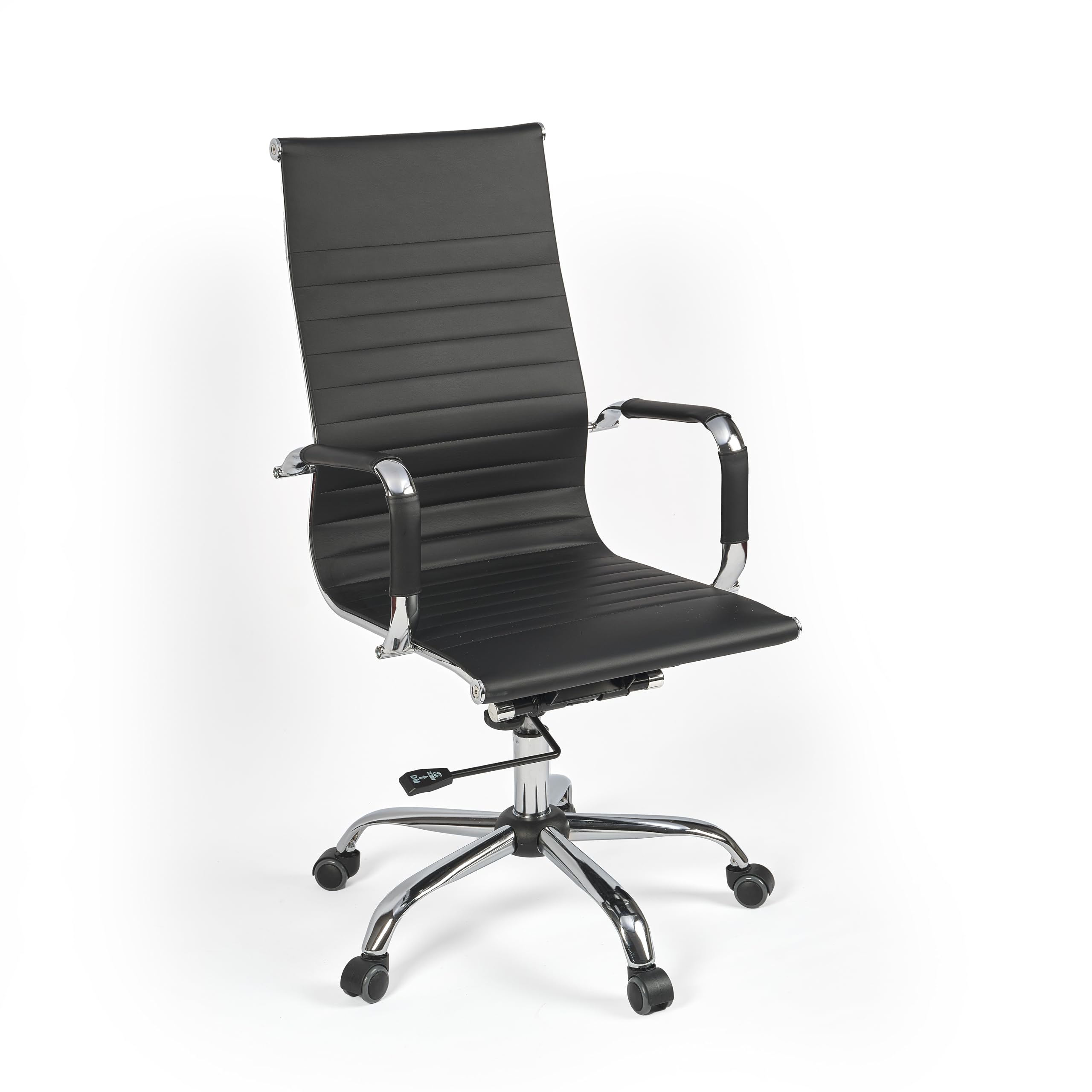 Sponsored Ad – EVRE High Back Curved Boardroom Chair Faux Leather & Chrome Finish For Office Boardroom Home Black