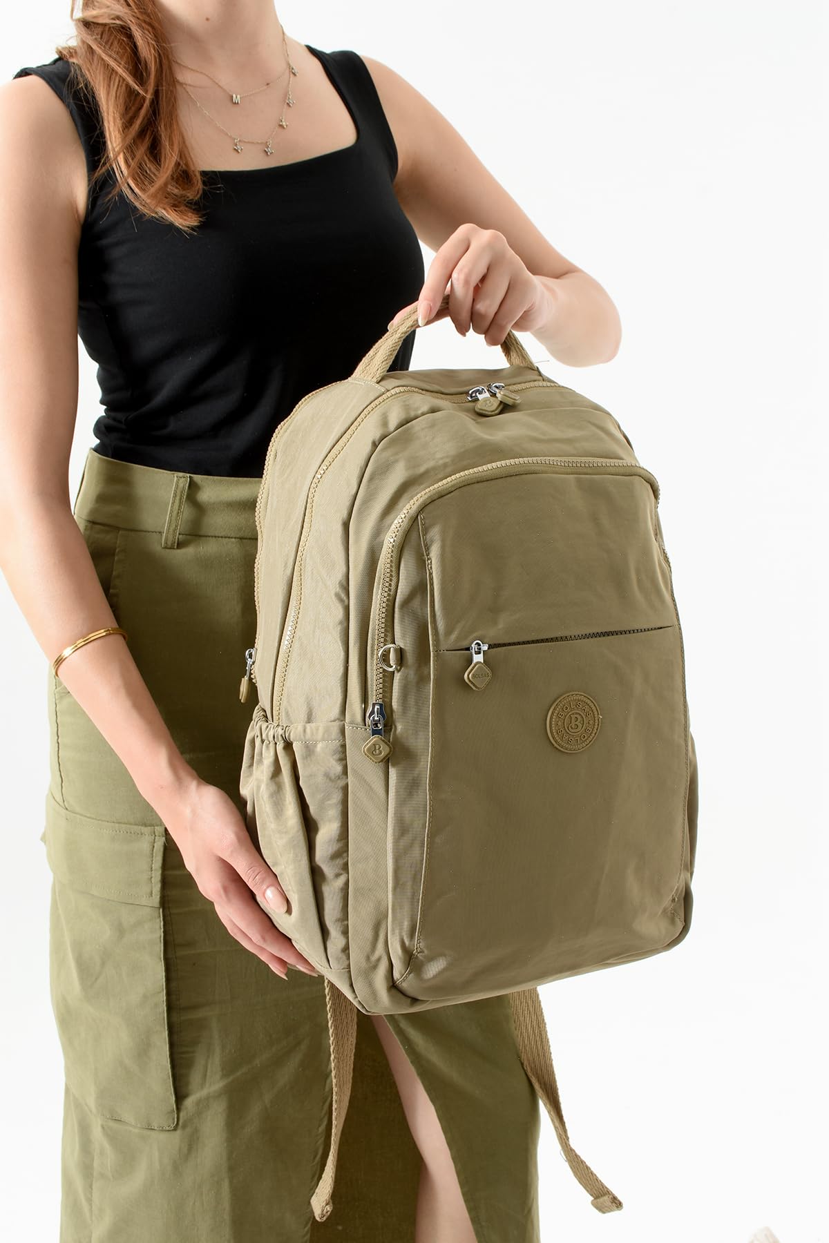 louisiana polo Bolsas Kadın Okul Sırt Çanta Vizon 1092