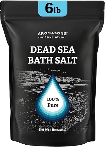 Aromasong Baño de sal del mar muerto remojo 6 libras. Paquete a granel  Sales del Mar Muerto 100% naturales para remojar, relajar y desintoxicar la