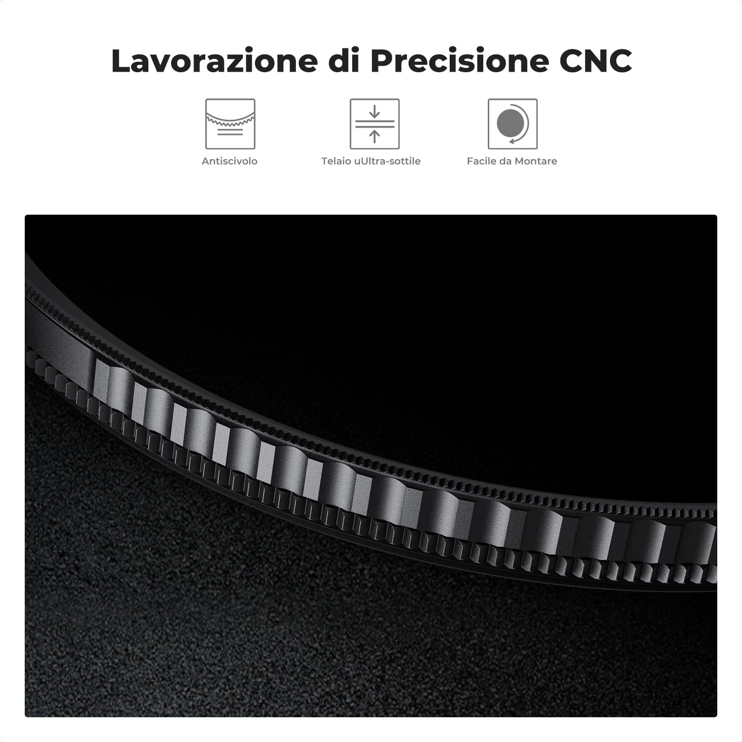 K&F CONCEPT Nano-Klear 58mm Filtro Black-Mist 1/4 & Polarizzatore CPL 2 In 1, Filtro Black Diffusion 1/4 & CPL in Vetro Ottico Nano Rivestimento con 3Pcs Panno di Pulizia