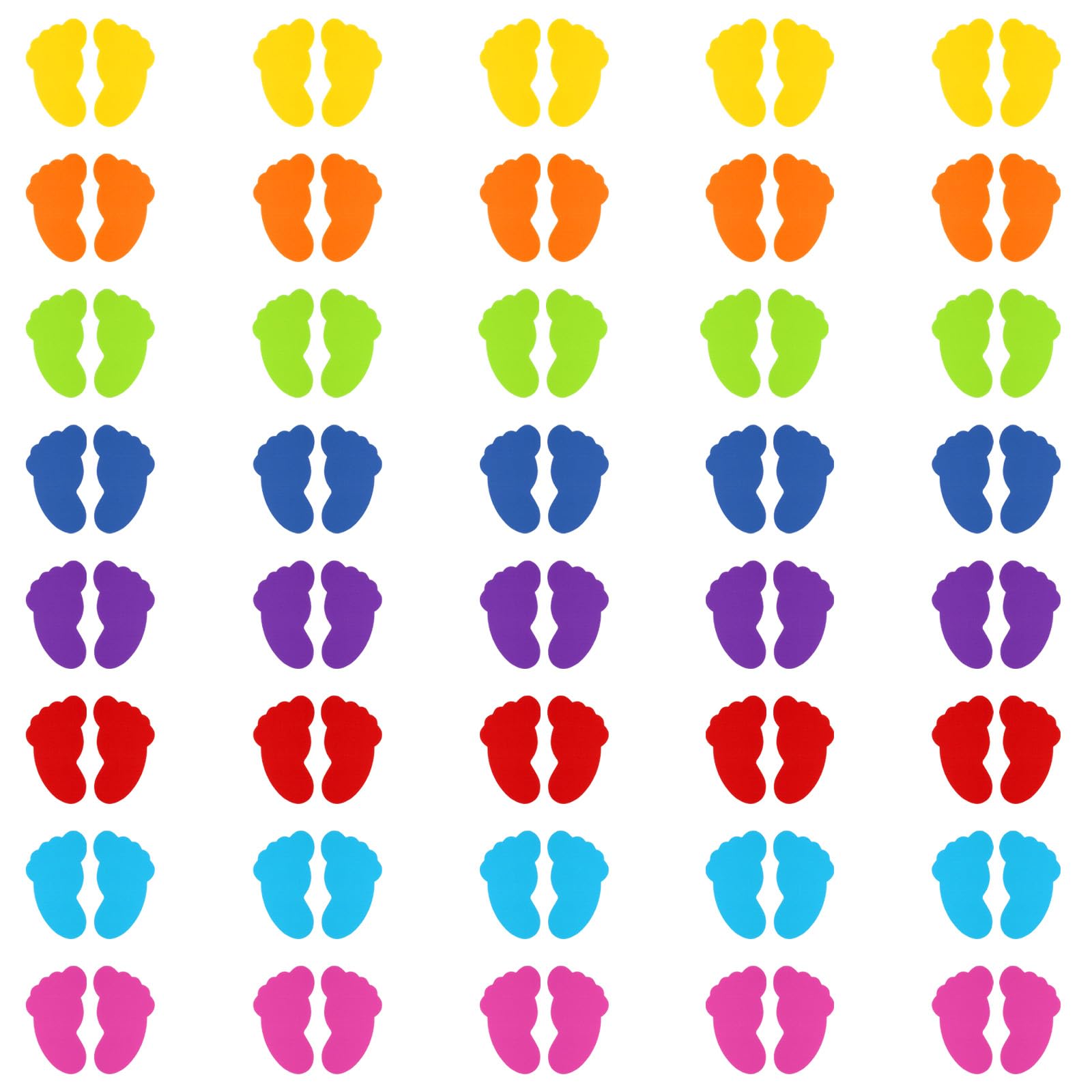 PATIKIL Lot De 80 Marqueurs De Tapis En Forme De Pied (40 Paires) En