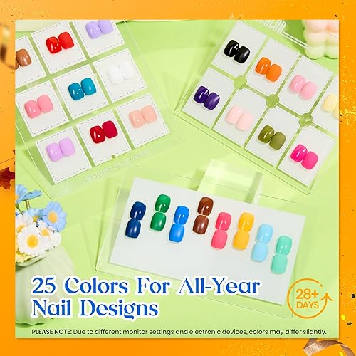 Miniatura 4 de Beetles - Kit de esmalte de uñas de gel con luz UV, 12 colores neutros marrón nude, kit de iniciación de esmalte de uñas de gel de otoño con capa