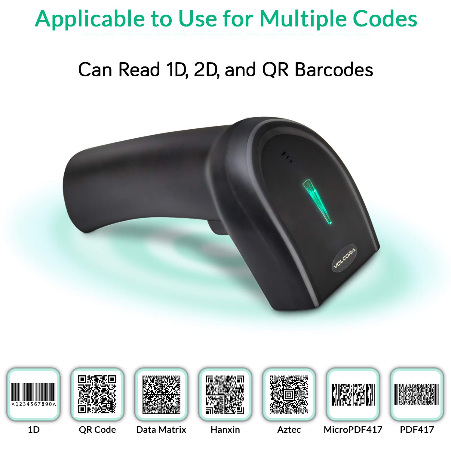 1D 2D Wireless Barcode Scanner Handheld CCD Bar Code Label UPC QR