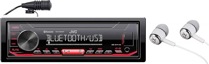 JVC KD-X260BT Built-in Bluetooth, AM/FM, USB, MP3, Pandora, Spotify, iHeartRadio Digital media receiver, Works with Apple and Android Phones, iPod/iPhone Music Playback