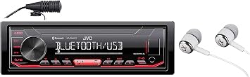 JVC KD-X260BT Built-in Bluetooth, AM/FM, USB, MP3, Pandora, Spotify, iHeartRadio Digital media receiver, Works with Apple and Android Phones, iPod/iPhone Music Playback