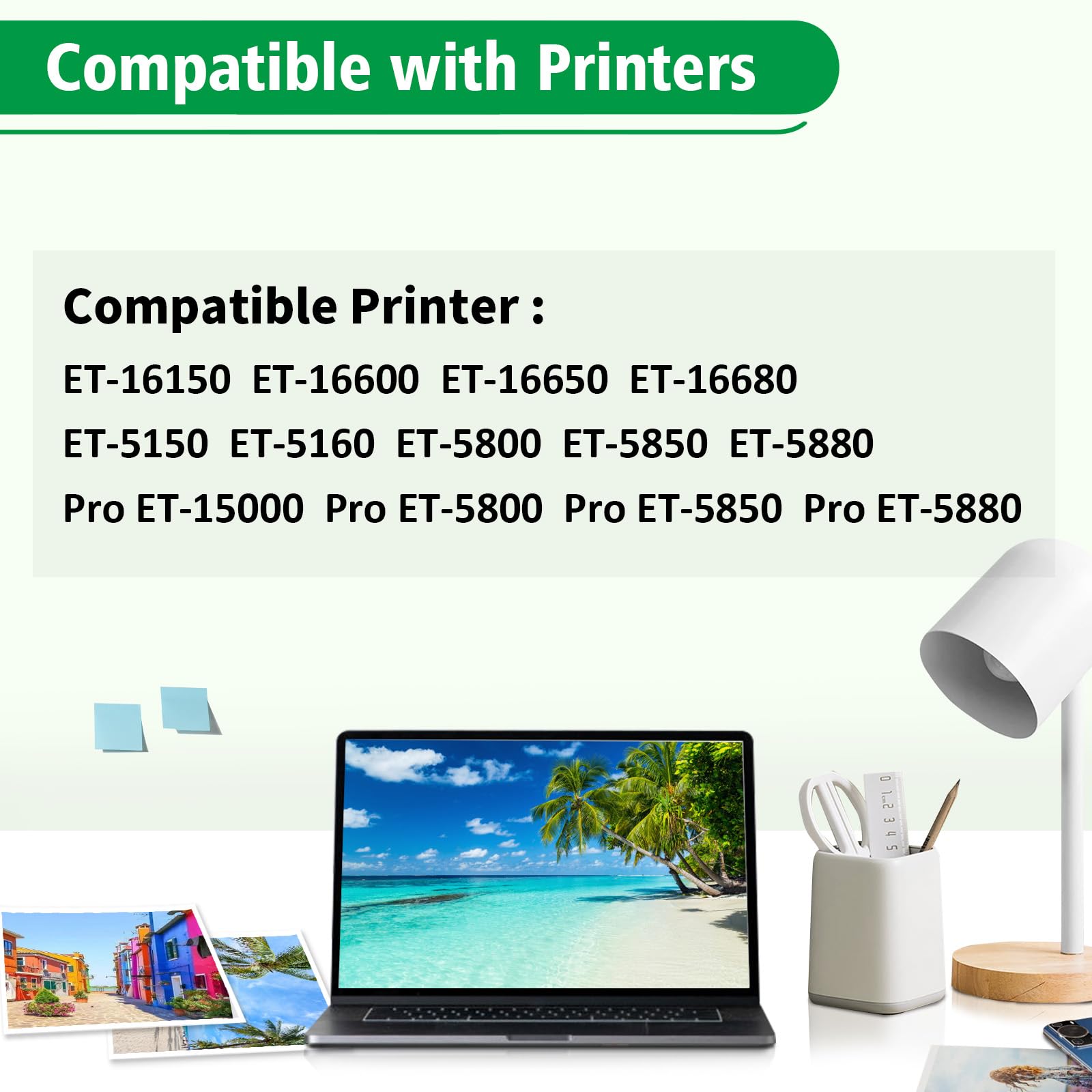 113 Inchiostro Compatibile con Epson 113 Flaconi di Inchiostro per Ecotank ET-5150 ET5150 ET-5170 ET-16650 ET-16600 ET-16150 ET-15000 ET-5100 ET-5160 ET-5800 Pro ET-5850 (4 Pack BK/CM/Y)