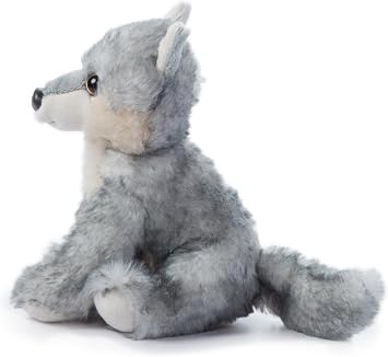 The Petting Zoo Wolf Stuffed Animal Plushie, Gifts for Kids, Wild Onez Babiez Wildlife Animals, Grey Wolf Plush Toy 6 inches