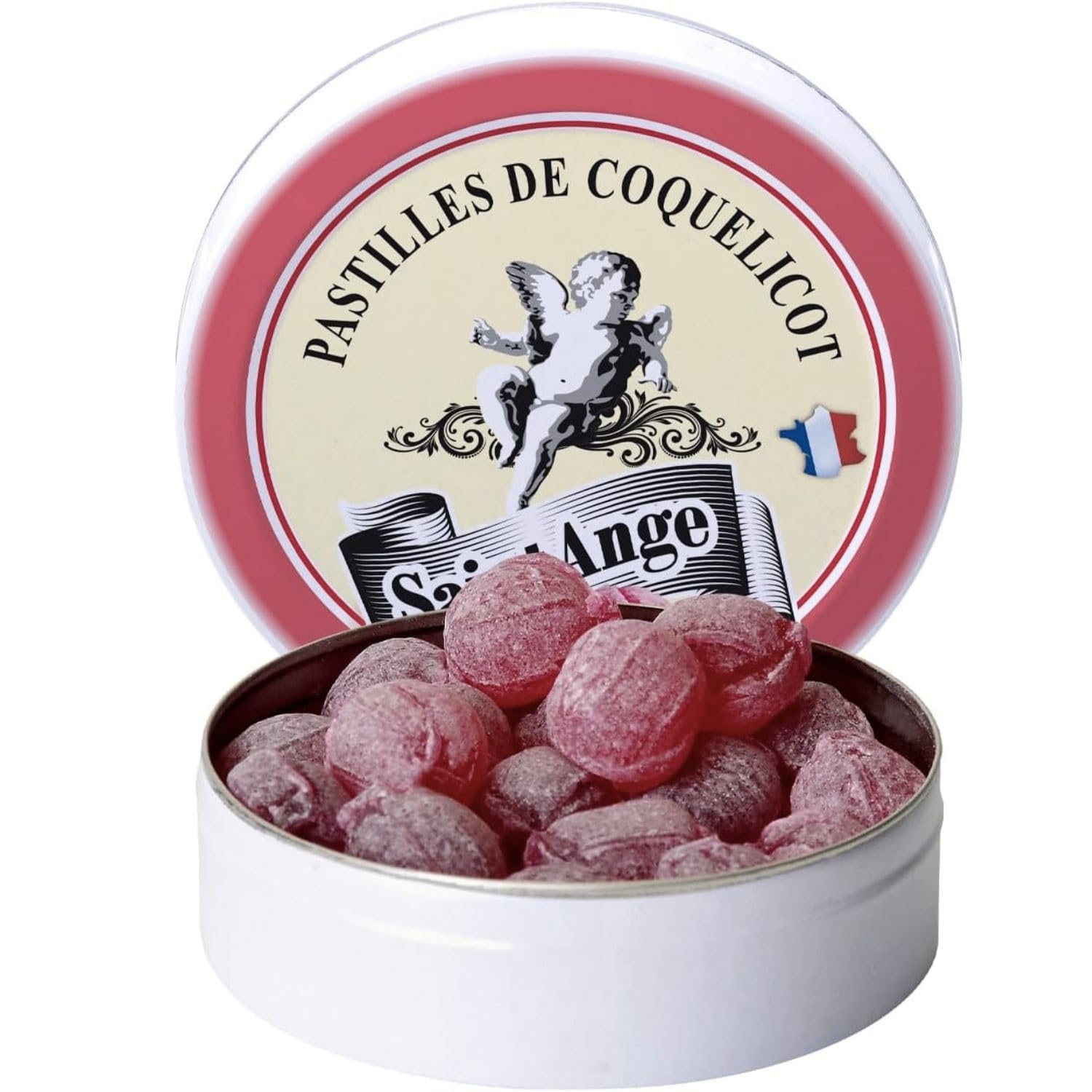 Pastilles Saint-Ange | Bonbons Traditionnels 100% Français (Coquelicot)