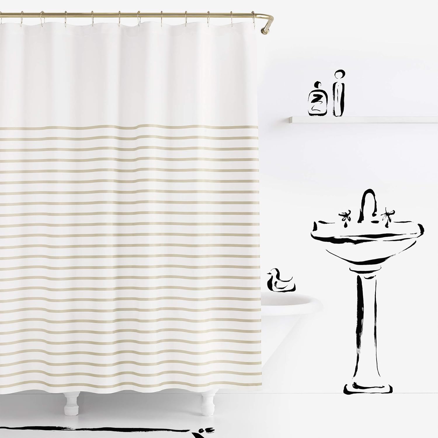Kate Spade New York Harbour Stripe Shower Curtain Home