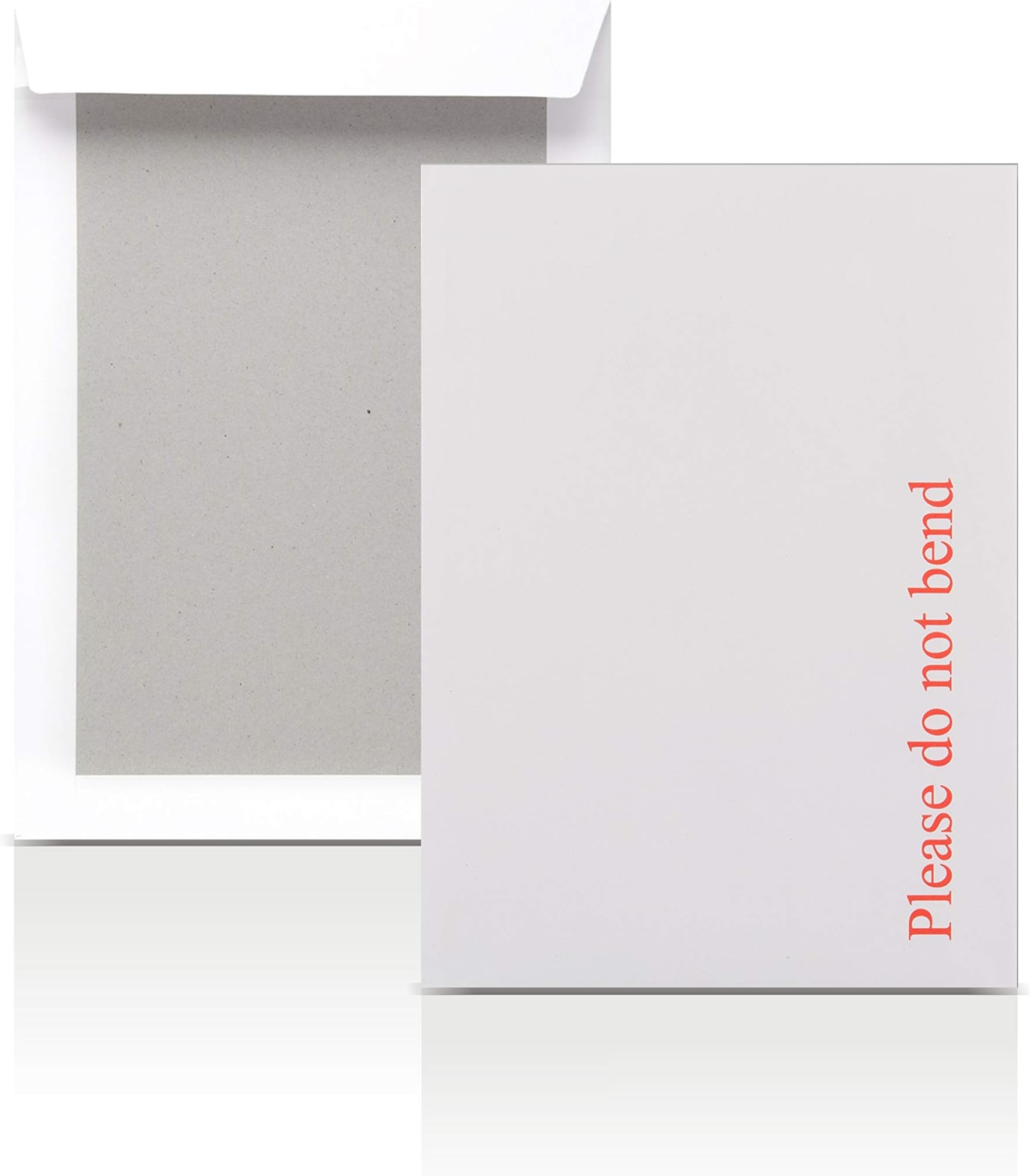 AKAR White A5/C5 Hardback Envelopes - 229x162mm - Please Do Not Bend - Card Backed Board Envelopes [Pack of 20]