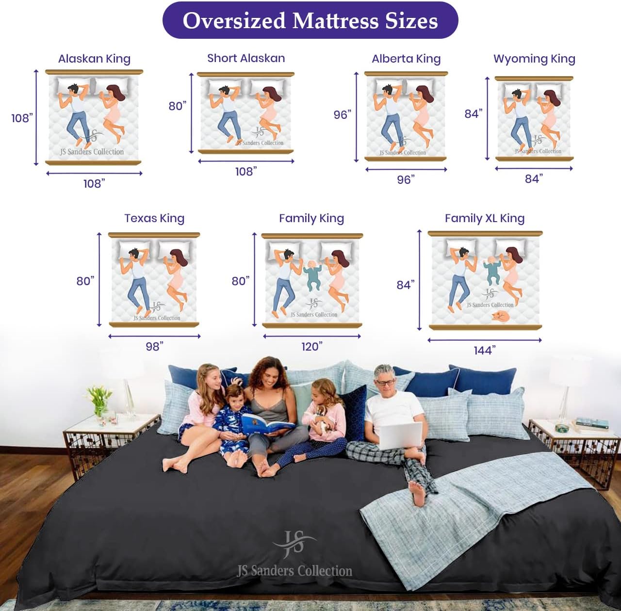 CASA LINEN Family XL 144X84 Size 4pc Bed Sheet Set 800 Thread Count Luxury Softest Bedding Sheet Set Upto 18" Deep Pocket 100% Egyptian Cotton Grey Stripe