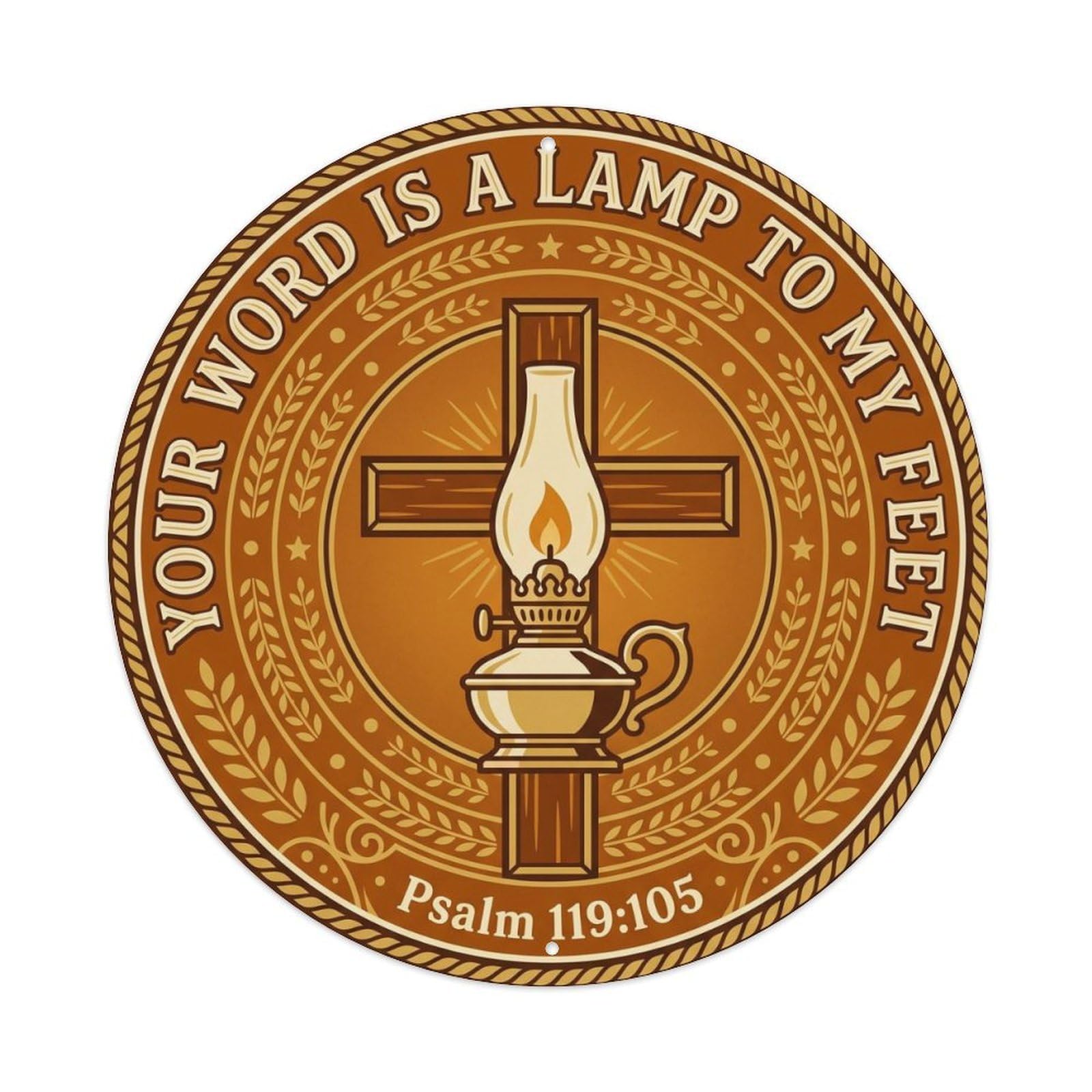 Scripture Ribbon Prayer Blessing Blessed Home Style Metal Tin Sign Plaque Wall Decor for Cafe, Man Cave, Club Bar, Office, Home Garden Round Metal Poster 8x8Inch