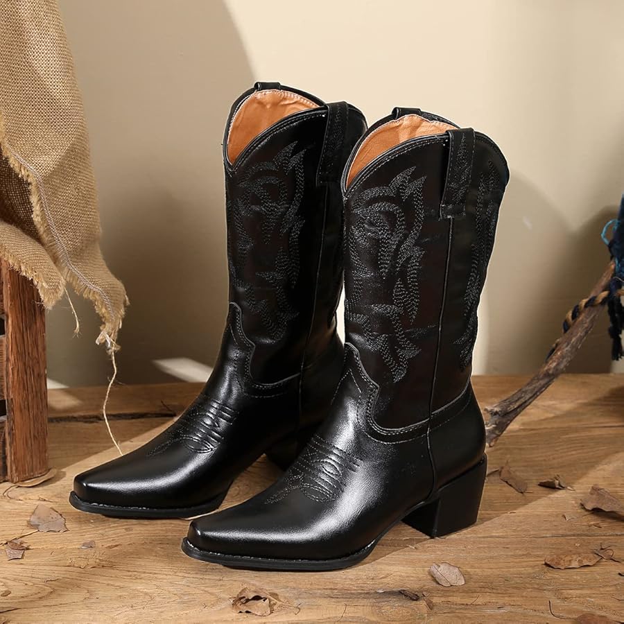 Fringe Cowboy Boots Outfit Inornever Knee High Boots For Women