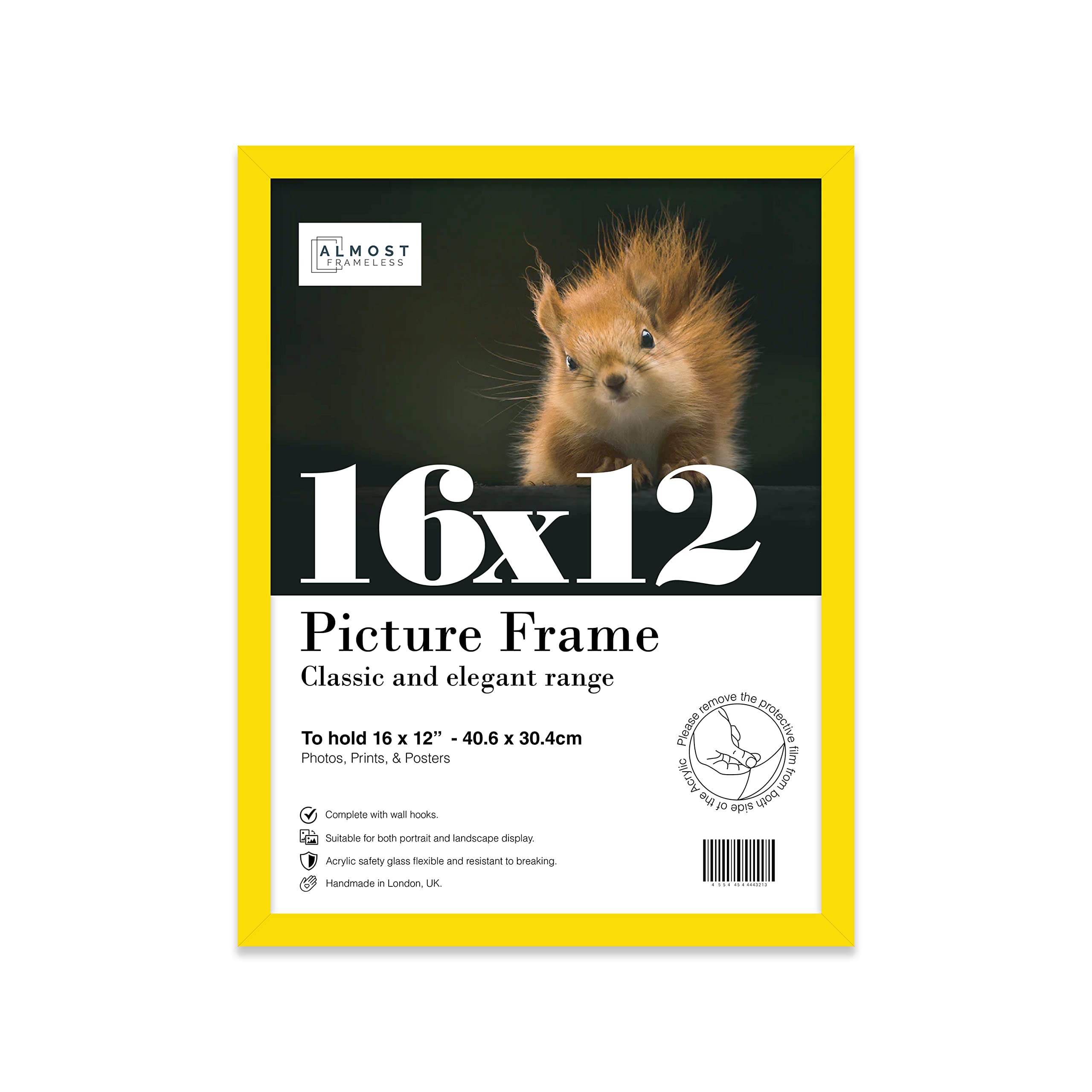 16X12 Yellow Picture Frame (40.6 X 30.5Cm) PosterPhotoArtworkGallery Wall Or Print from B&Q