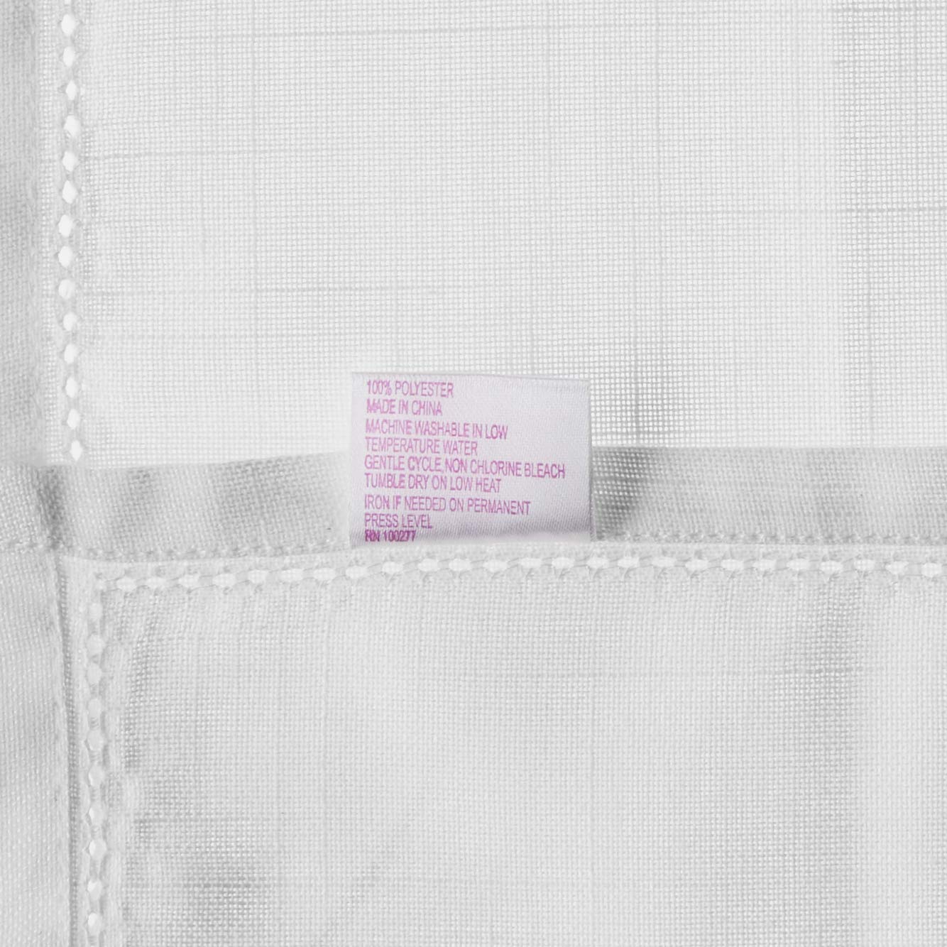 Violet Linen Zestaw 4, serwetki obiadowe, poliester, biały, 45 cm x 45 cm
