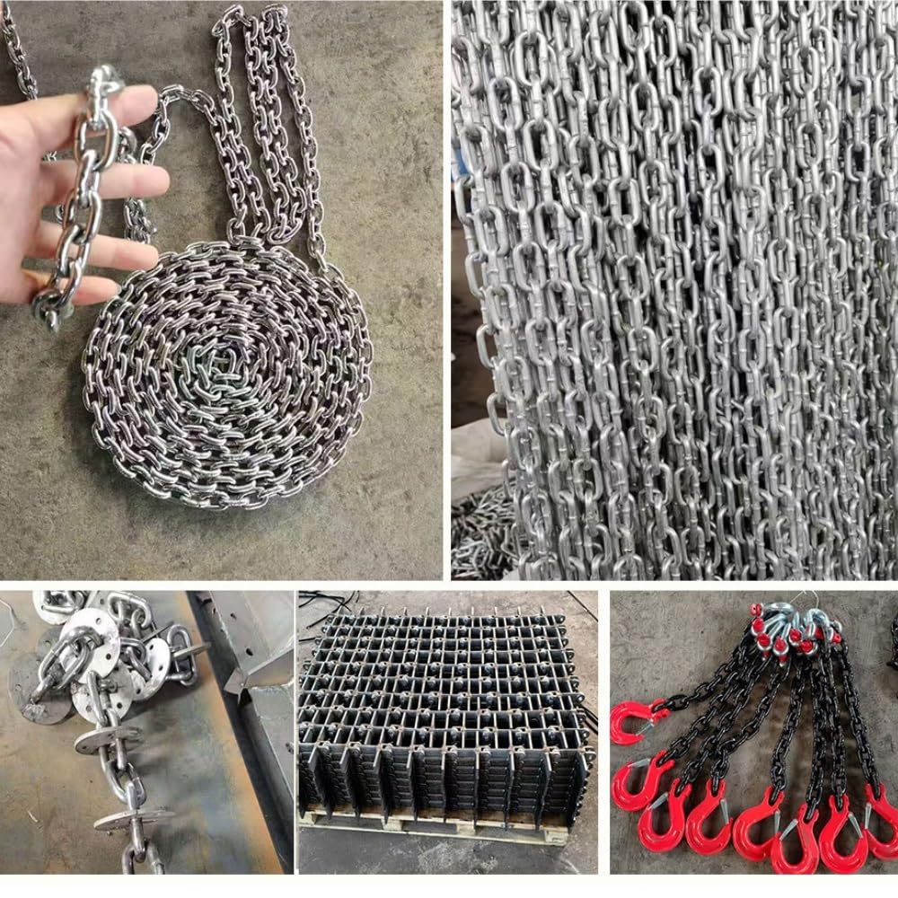 Cadena de bobina a prueba de eslabones de 10m, cadenas resistentes, cadena de remolque de seguridad for remolque, colgante antirrobo de 5mm Cadena