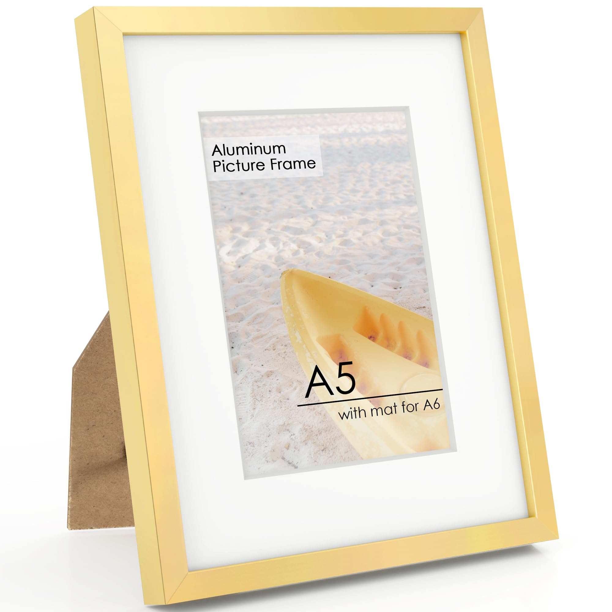 FLYJOE A5 Picture Frame Gold