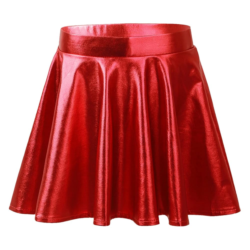 Amazon.com: JEEYJOO Kids Girls Shiny Metallic Pleated Mini