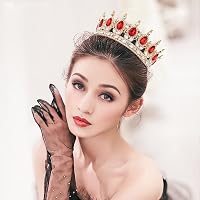DRESHOW Kristály Barokk Tiara Korona Női Esküvői Fejdísz Strasszos Hercegnő 5