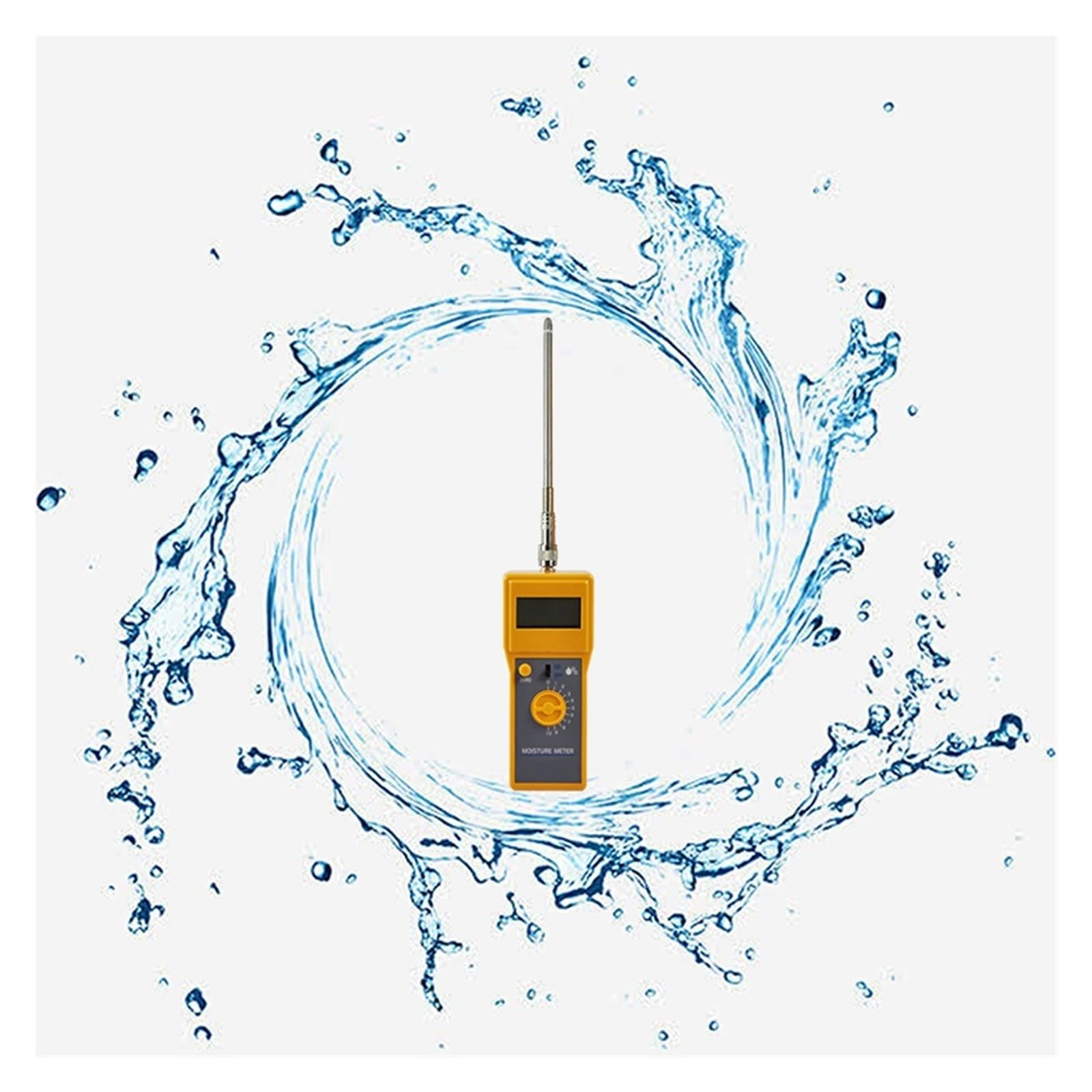 Medidor de humedad digital de 0 a 80% con sonda de 20 cm y pantalla LCD for frutas secas, pan y más. Lecturas precisas