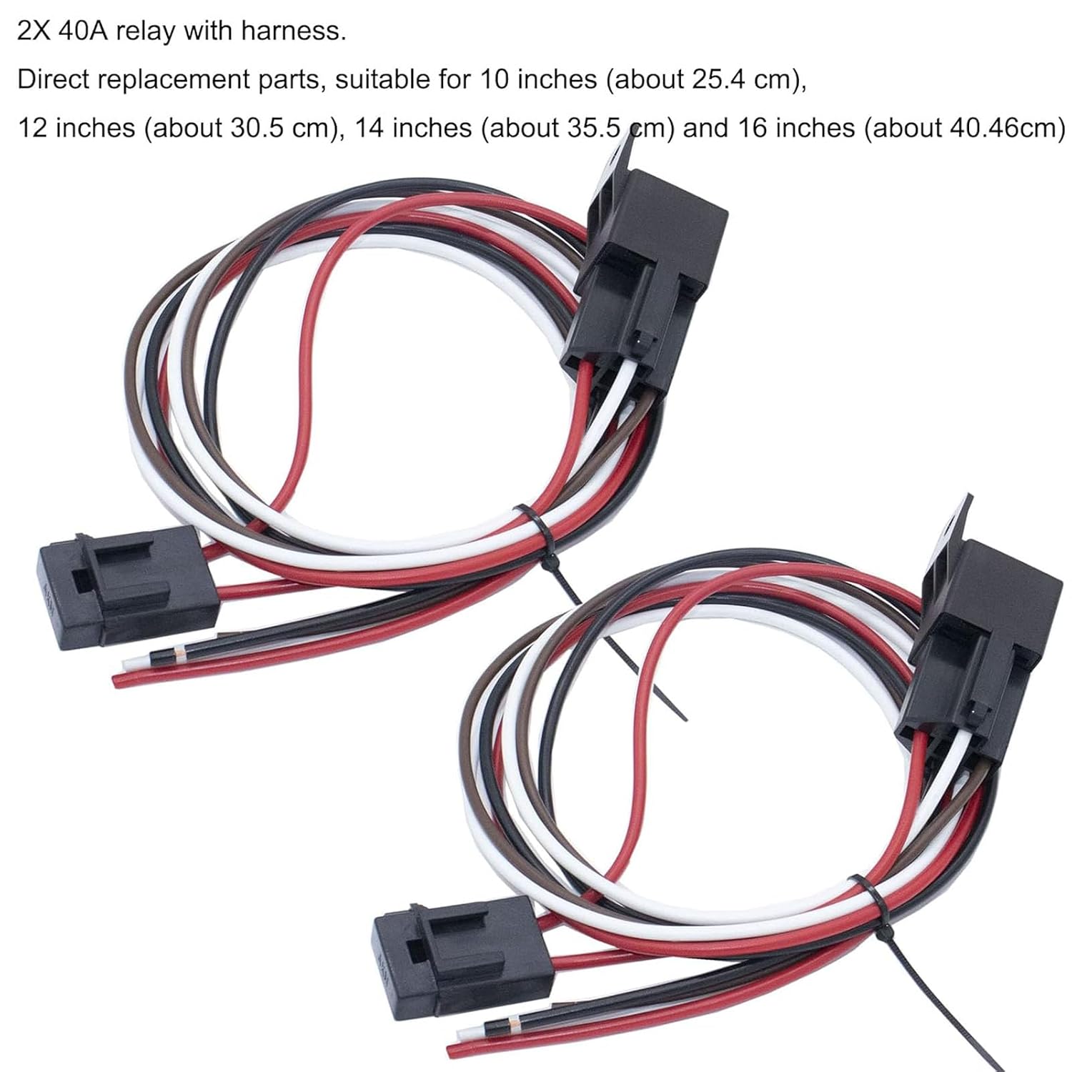 Car Radiator Double 40A Electric Fan Relays Kit Wire Harness Safe Electric Fan Thermostat Temperature Set Sensor Switch Car Radiator Kit Temperature Sensor Cooling Set Automotive Electrical Wiring