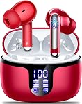 Wireless Earbuds, Bluetooth 5.4 Headphones, 50H Playback Deep Bass Stereo Ear Buds with LED Power Display Charging Case, IPX7 Waterproof in-Ear Earbuds for Smart Phone Laptop Computer Sports Rosa Gold