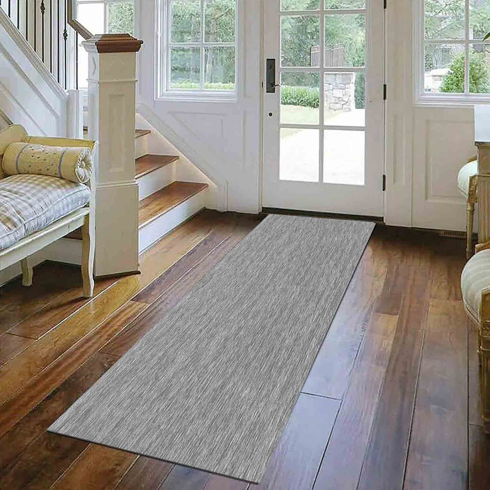 Tapis de course long gris 300cm tapis antidérapant grande cuisine couloir