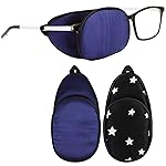 eZAKKA Eye Patches for Adults, Medical Eye Patches Silk Patch for Lazy Eye Amblyopia Strabismus and After Surgery (Purple and White)