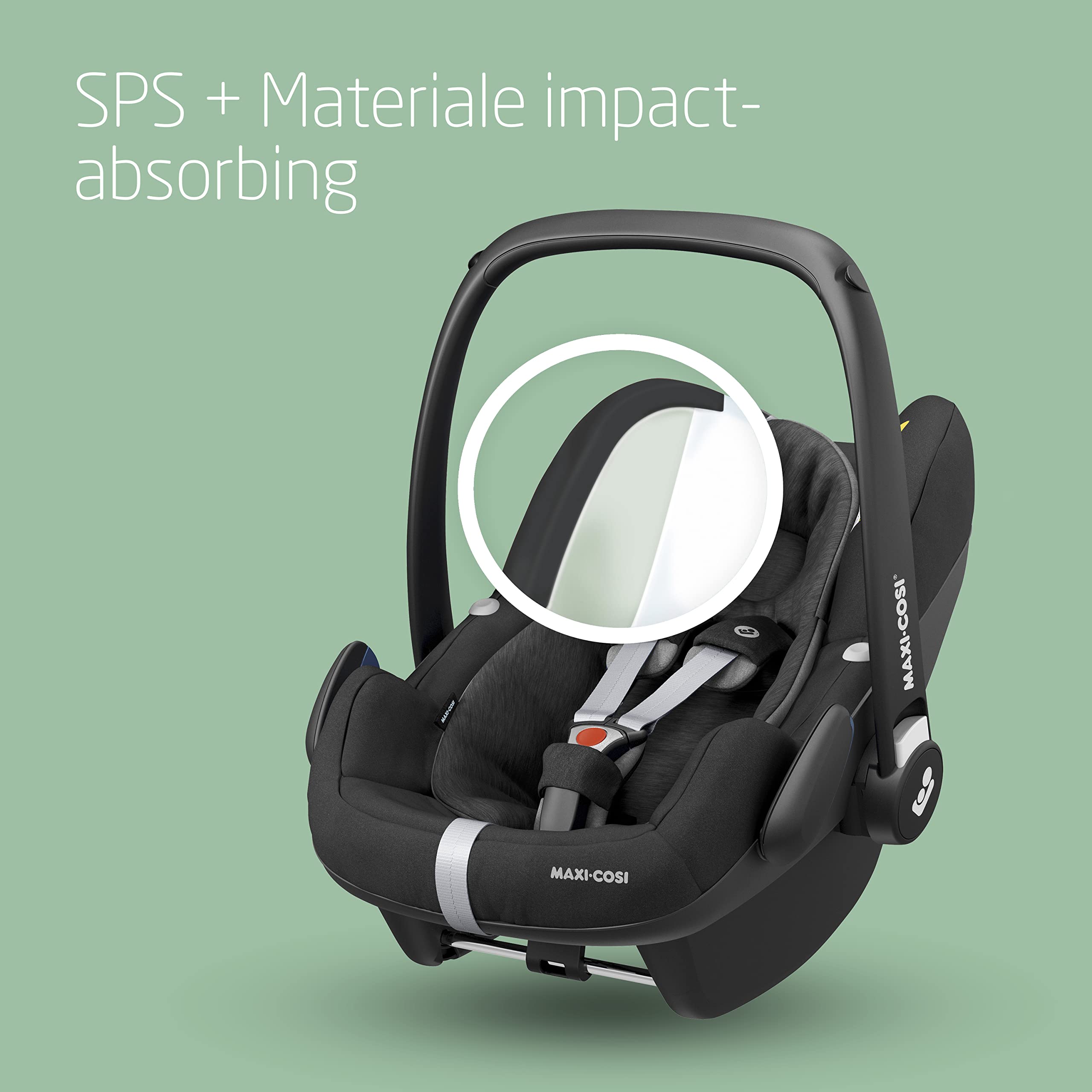 Maxi-Cosi Pebble Pro i-Size Seggiolino Auto Gruppo 0+ i-Size, Cuscino Riduttore Neonato, Poggiatesta Ergonomico, Capottina Solare, Protezioni Laterali, per Bambini 0-12 mesi 45-75 cm, Essential Black