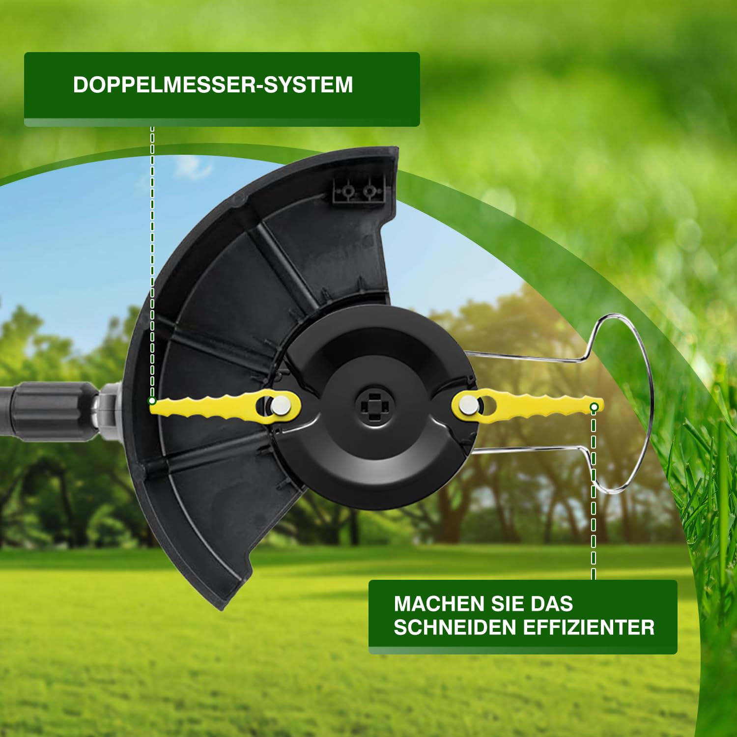 【Upgrade 】Doppelklinge Scheibe für Bosch Akku Rasentrimmer ART 26 | ART 23 Serie, Ersatzmesserteller Zubehör, 20 Stück Klingen